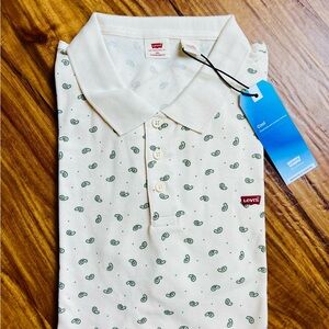 Levi's Men’s Polo Shirt Paisley All Over Print NWT 3XL